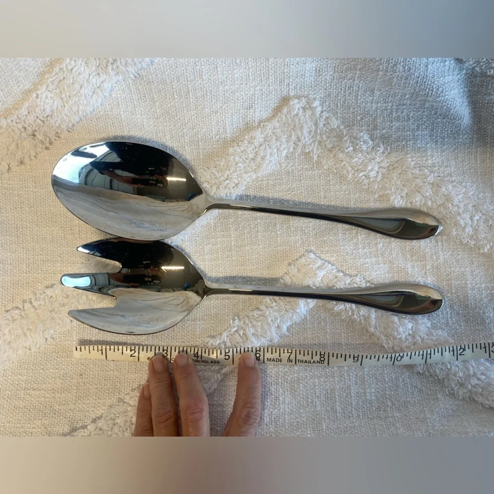 Elegant Silver Large Serving Utensil Set by Dansk